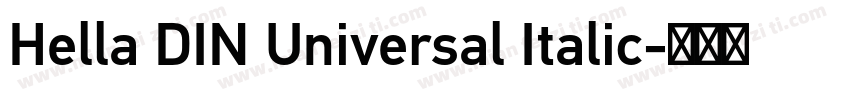 Hella DIN Universal Italic字体转换